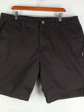 Silver Jeans Shorts Mens 38 Black Chino Lightweight Cotton Classic Casual